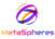 MetaSpheres logo featuring a colorful spherical design with purple, orange, and yellow elements, accompanied by the text 'MetaSpheres' in a modern font.